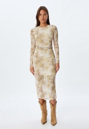 Koton COLUMN MIDI - Robe de jour - beige
