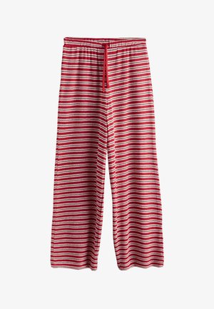 Next, Broek - red ecru stripe
