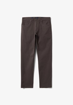 OVS, REGULAR-FIT TWILL TROUSERS - Stoffhose - dark brown