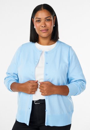 FLASH - FEIN-MIT RUNDHALSAUSSCHNITT - Strickjacke - cashmere blue