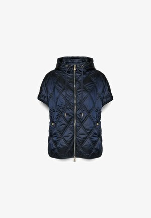 Elena Mirò, GIACCA IMBOTTITA LIGHTWEIGHT SENZA MANICHE CON CAPPUCCIO - Smanicato - blu