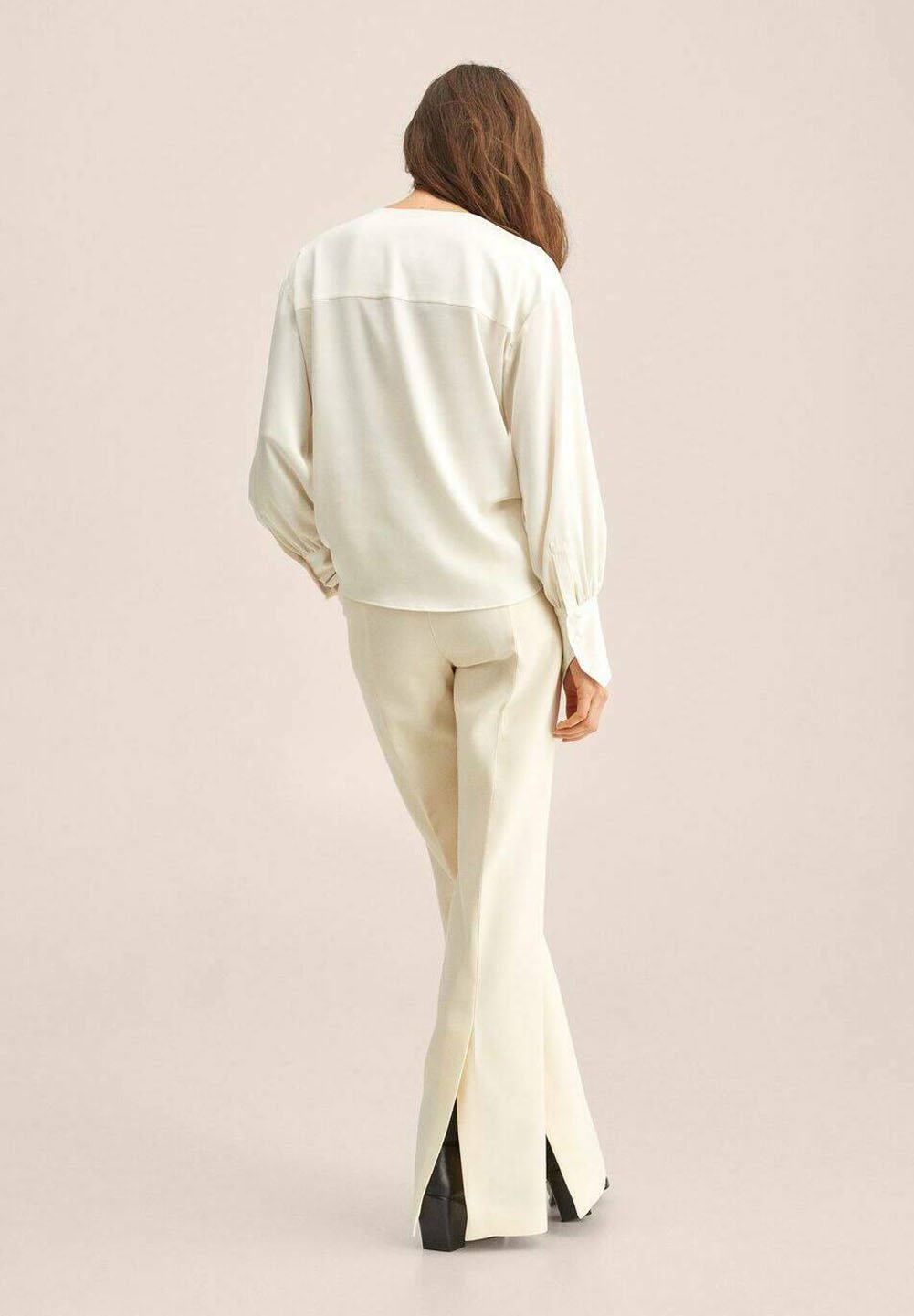 Mango Olivia Blouse, Beige