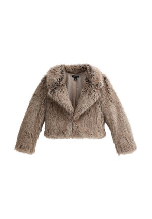 New Look CROPPED FAUX FUR - Winter jacket - grey