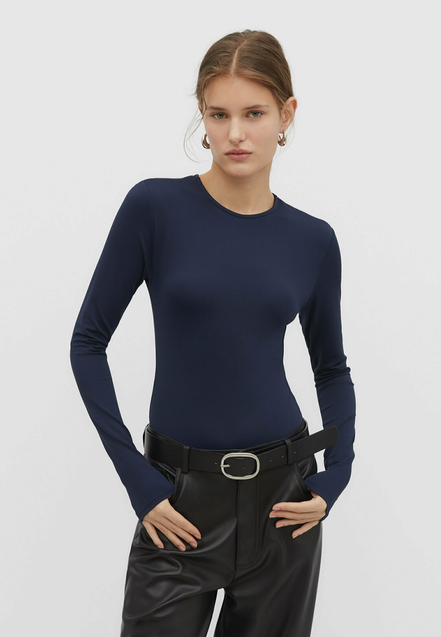 Stradivarius T-shirt à manches longues dark blue/bleu marine