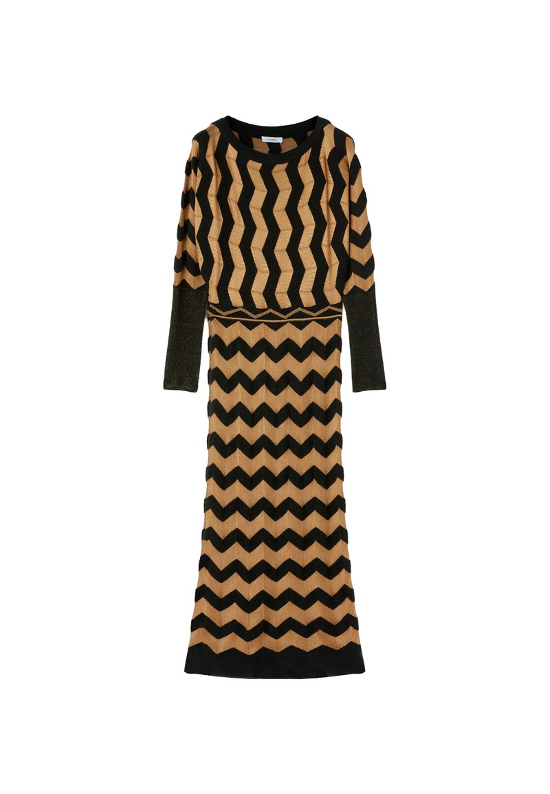 Motivi LUNGO CON CHEVRON - Jumper dress - marrone/brown - Zalando
