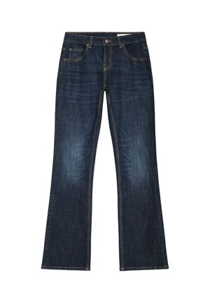 Bershka, LOW-RISE SLIM FIT BOOT-CUT JEANS - JEANS - Bootcut jeans - dark blue