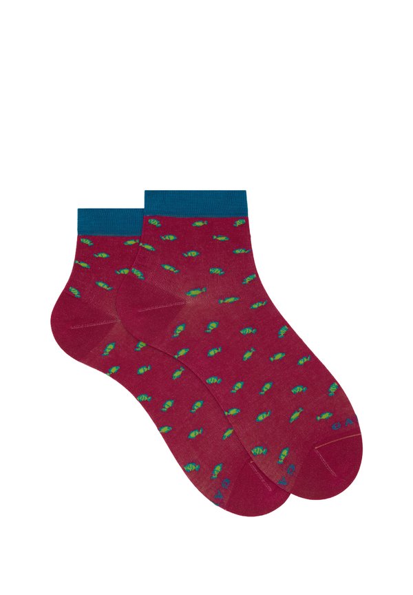 TWO-COLOUR FISH PATTERNED SHORT - Socken - fucsia