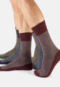Calzitaly STRIPES - Calze - mix green bordeaux blue