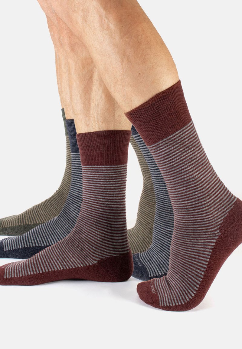 Calzitaly STRIPES - Calze - mix green bordeaux blue