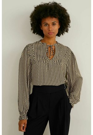 LENZING ECOVERO - Blouse - black beige
