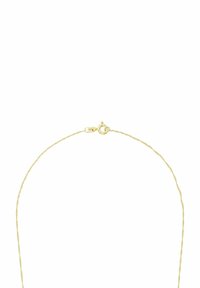 Collar de cadena chapada en oro con un diseño delicado y retorcido. Cuenta con un seguro cierre de langosta y una textura suave a lo largo de toda su longitud.