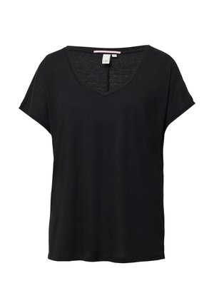 QS, T-shirt basique - schwarz