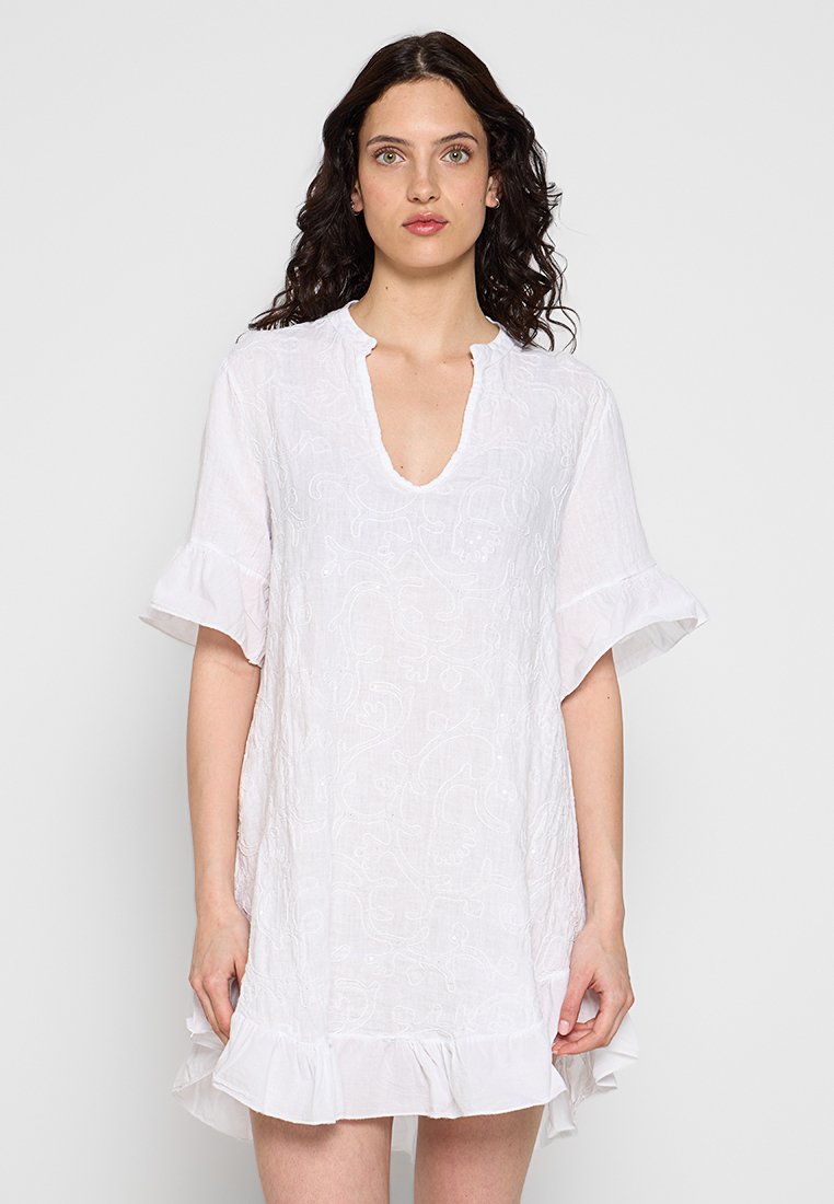 Le Monde du Lin Blousejurk wit Le Monde du Lin Blousejurk wit