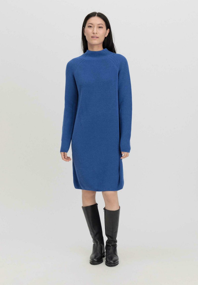hessnatur REGULAR - Abito in maglia - mittelblau