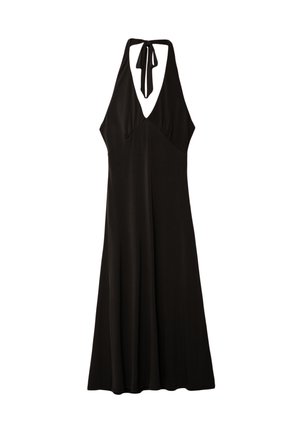 Stradivarius MIDI WITH KNOT - Vestito di maglina - black