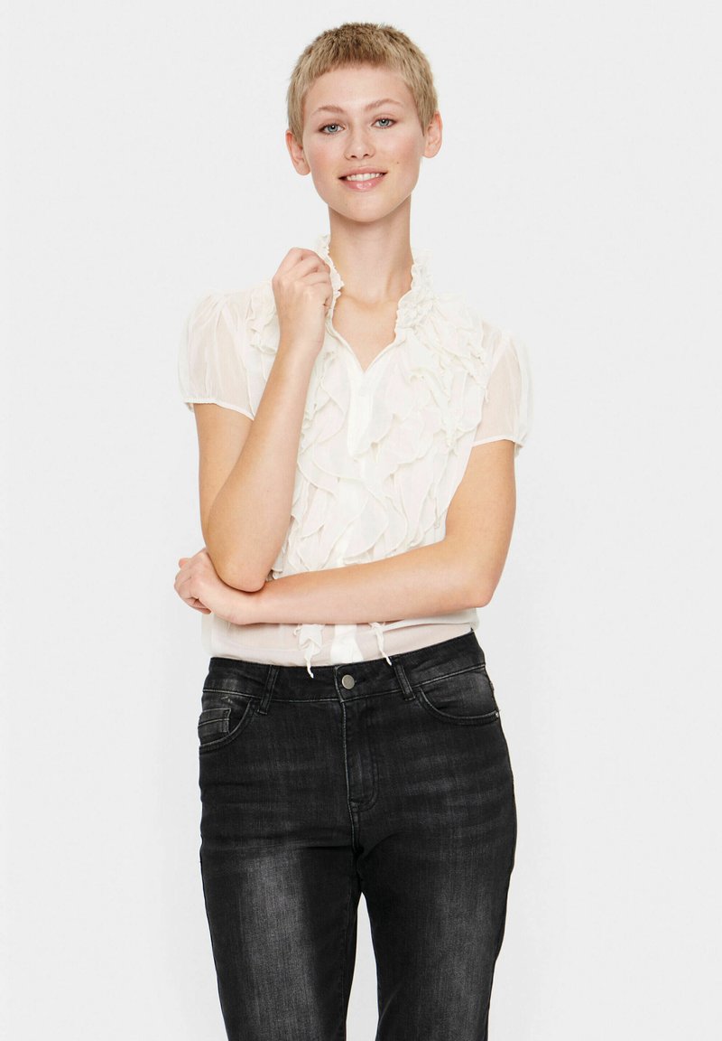 Avryn Crinkle Button Down Set - Brown