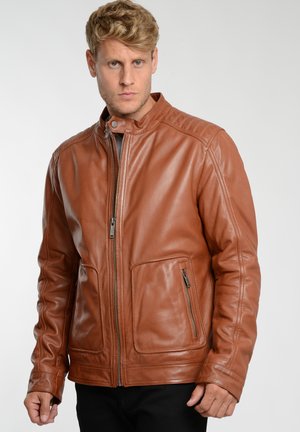 JCC Veste en cuir - cognac