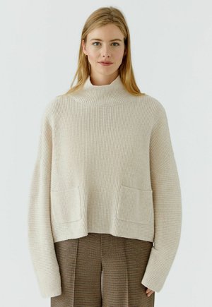 Oui, PULLOVER - Jumper - light beige melange