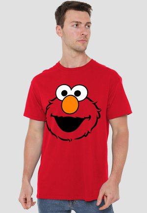 SESAME STREET ELMO FULL FACE - Print T-shirt - red