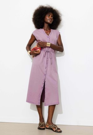 Promod, ROBE MIDI EN JERSEY UNI - Robe de jour - violet