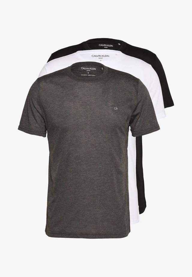 HARLEM TECH 3 PACK - Camiseta básica - black/white/charcoal