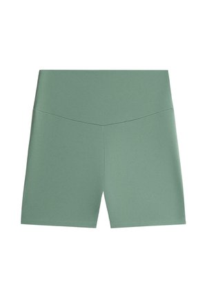 OYSHO, COMFORTLUX HIGH-RISE 10CM HOT PANTS - Leggings - Pantaloni - mottled dark green