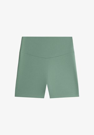 OYSHO, COMFORTLUX HIGH-RISE 10CM HOT PANTS - Leggings - Hosen - mottled dark green