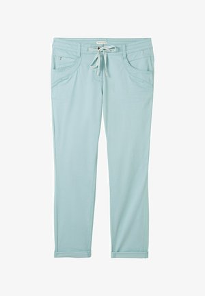 TOM TAILOR TAPERED RELAXED - Pantaloni - dusty mint blue