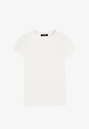 Massimo Dutti, SHORT SLEEVE SLIM FIT T-SHIRT - T-Shirt basic - white