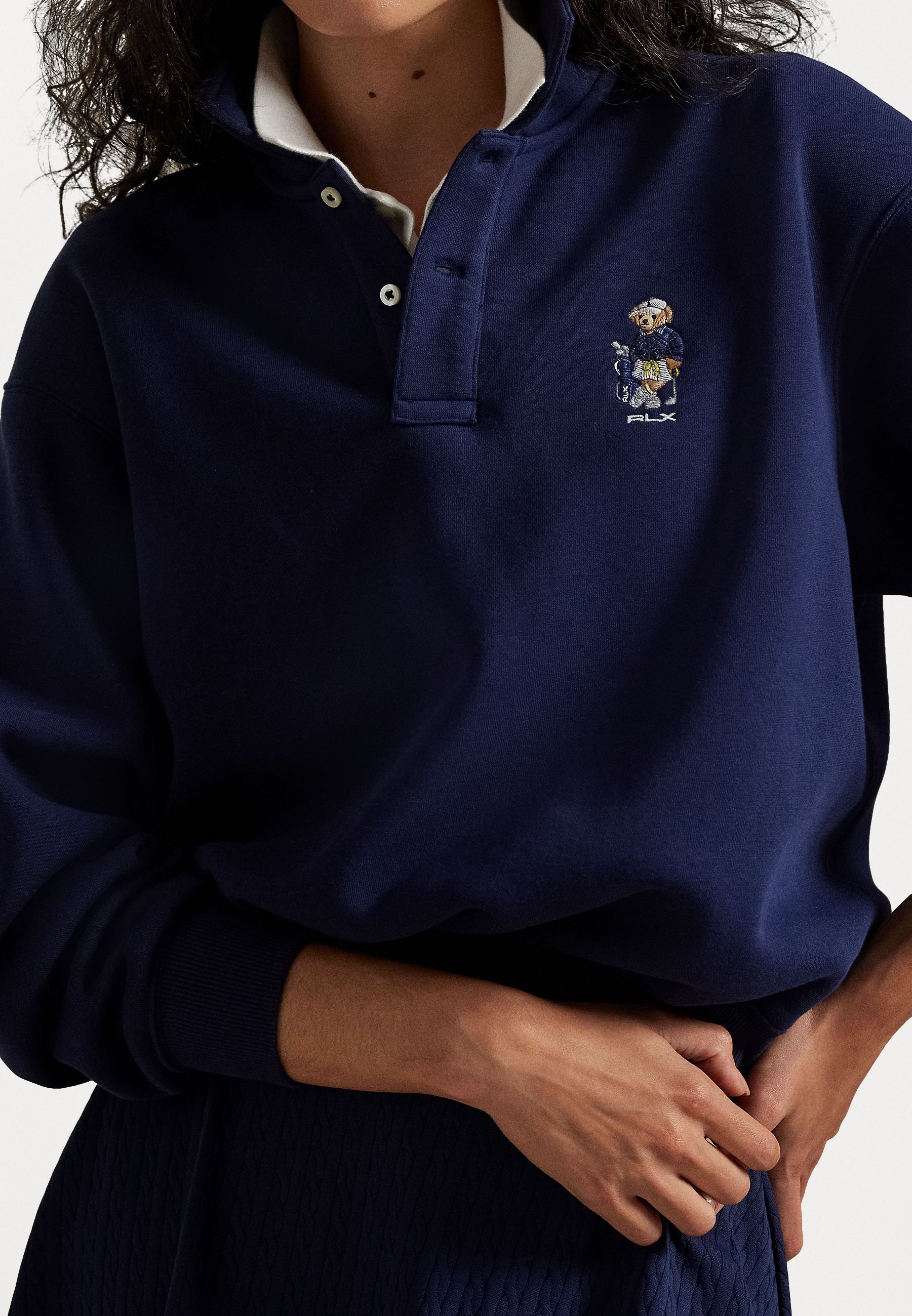 売れ筋商品|||ラルフローレン パーカー・スウェットシャツ レディース アウター WIMBLEDON CREST FRENCH TERRY V NECK - Sweatshirt - refined navy Wimbledon Crest French Terry V-Neck for Men | Ralph Lauren® KW