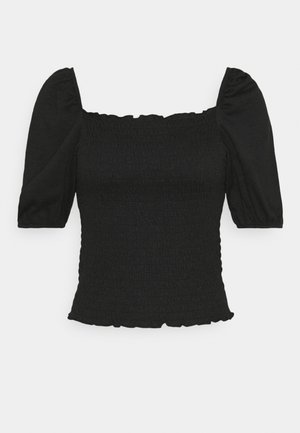 ONLNALENA PUFF SMOCK - Triko s potiskem - black