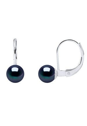 CHARLOTTE EARRINGS CULTURED PEARL 6-7 MM FINE SILVER 925/1000 AAA+ - Oorbellen - bleu nuit