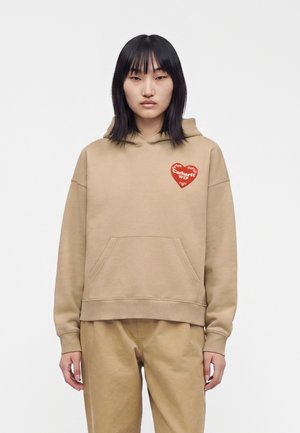 Carhartt WIP, HOODED HARTT CASE  - Суитшърт с качулка - beige