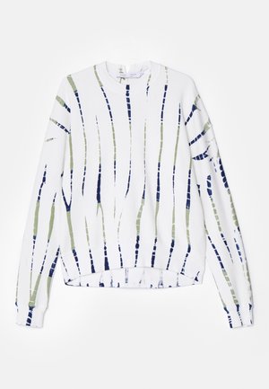 BLAKE IN STRIPE - Bluză de molton - white/navy/olive