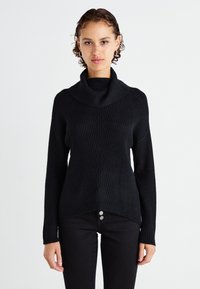 ONLY ONLKATIA SADDLE ROLL NECK - Maglione - black