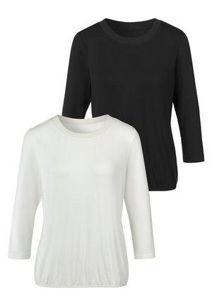 3/4-ARM 2 PACK - Long sleeved top - creme schwarz