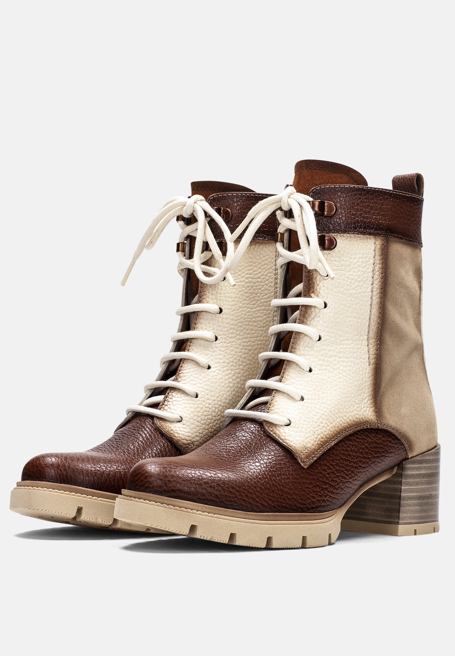 Hispanitas JANETH - Botines con cordones - cuero/camel - Zalando.es