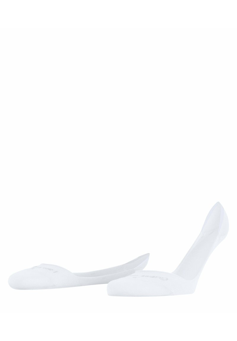 Weiße, niedrige Socken aus weichem Material, mit nahtlosen Kanten und einer glatten Textur, ideal zum Tragen mit Schuhen.