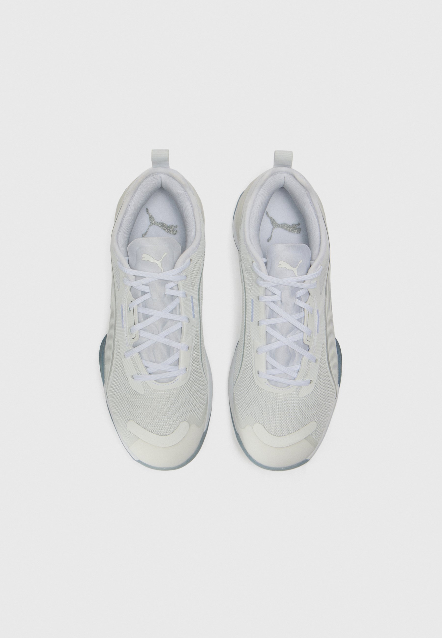 Puma ELIMINATE NITRO 4 - Handball shoes - white/silver-coloured