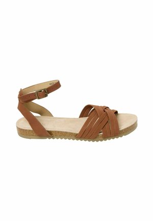REGULAR FIT  - Ankle cuff sandals - tan brown