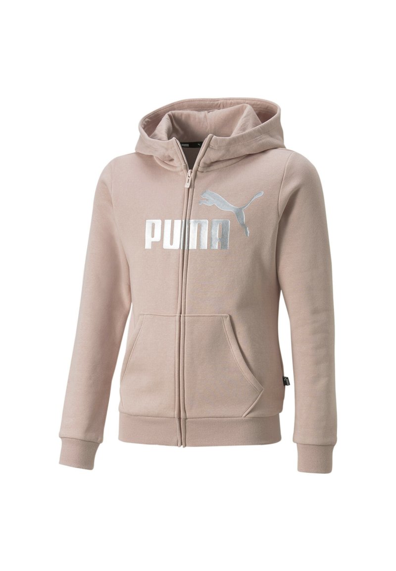 Puma ESS+ LOGO FULL ZIP HOODIE UNISEX - Sudadera con cremallera - quartz/rosa -