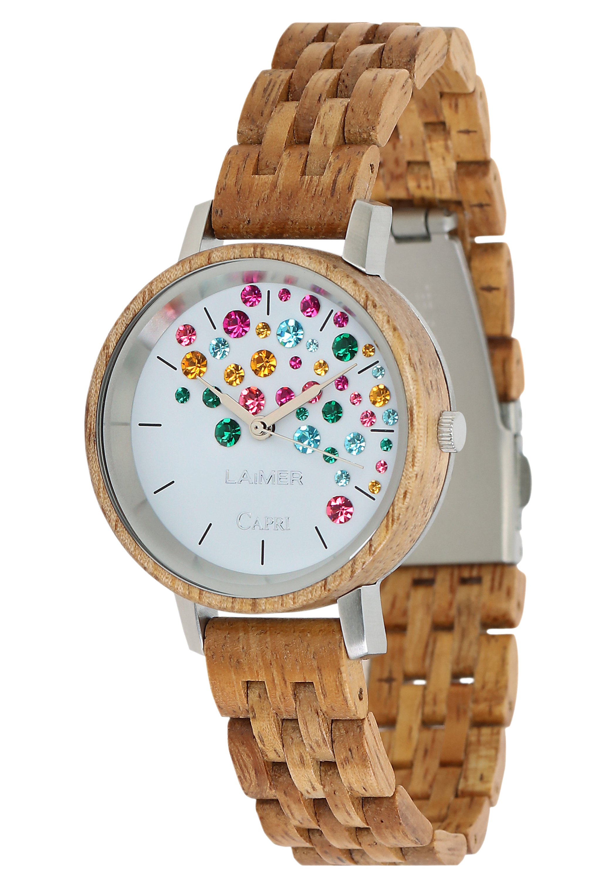 LAIMER LAIMER QUARZ HOLZUHR - ANALOGE ARMBANDUHR CAPRI - Orologio -  ocher/giallo - Zalando.it