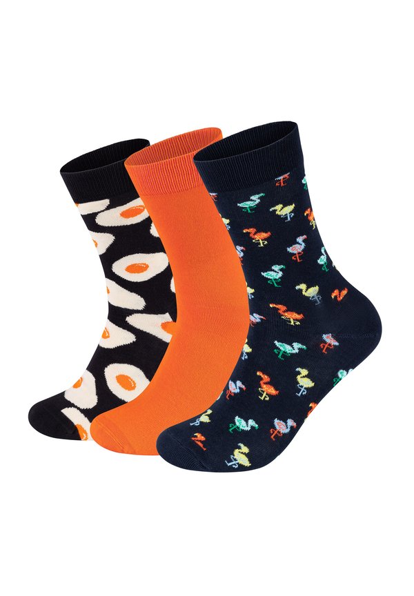 3-PACK SUNNY SIDE UP-SOLID-FLAMINGO - Socken