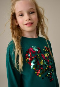 Next SEQUIN HEART - Longsleeve - green