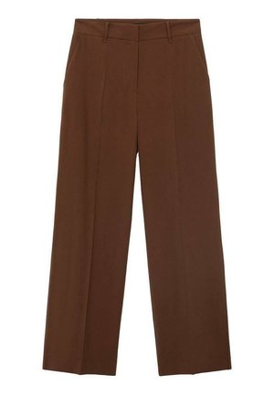 Mango STRAIGHT MID-RISE - Stoffhose - brown