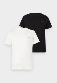 LINEAR CHEST TEE 2 PACK - T-shirts basic - black/ecru