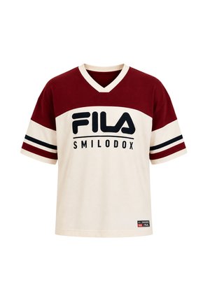 Smilodox, SMILODOX X FILA JERSEY T-SHIRT VETTA - T-shirt de sport - rot weiß