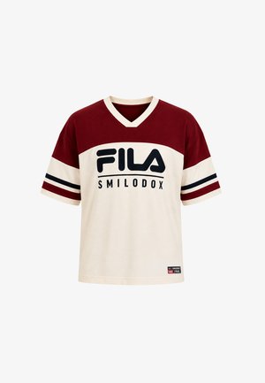 Smilodox, SMILODOX X FILA JERSEY T-SHIRT VETTA - T-shirt de sport - rot weiß