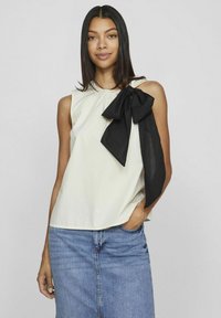 VILA OHNE ÄRMEL SCHLEIFEN - Blusa - birch