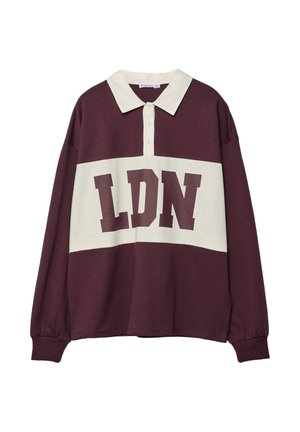 PRINTED - Polo - mottled dark purple